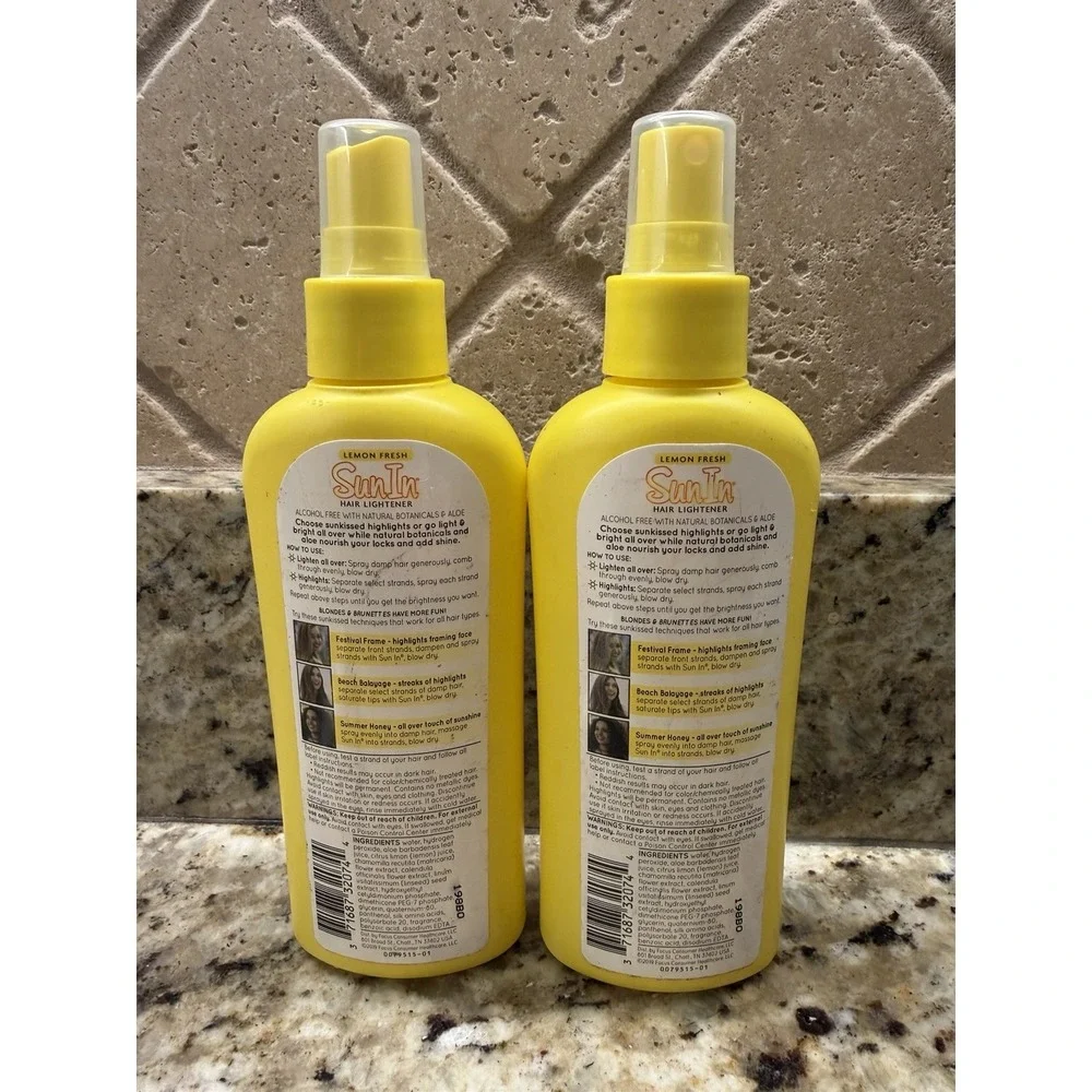 NEW Sun-In Hair Lightener,‎ Lemon Fresh 4.7 fl oz Lot of 2